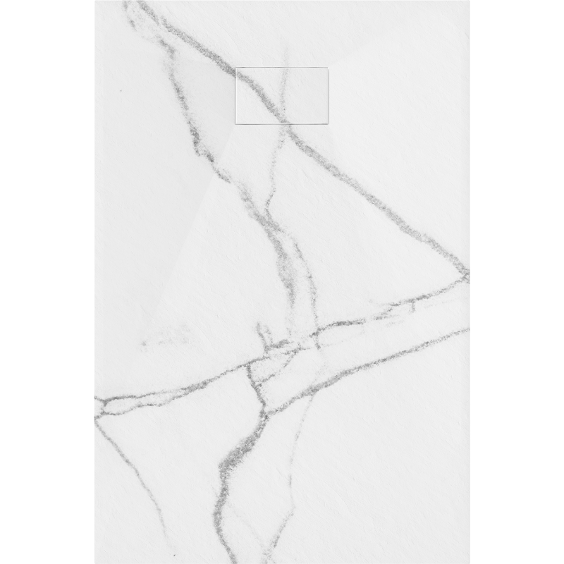 Mexen Hugo brodzik prostokątny SMC 110 x 70 cm, biały kamień - 42157011