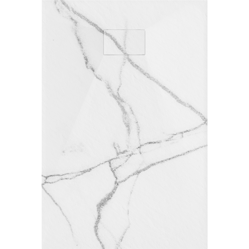 Mexen Hugo brodzik prostokątny SMC 130 x 70 cm, biały kamień - 42157013
