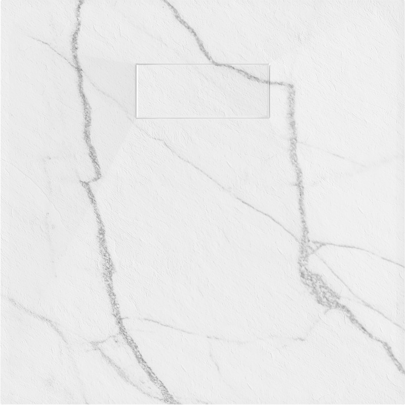 Mexen Hugo ruudukujuline SMC dušialus 70 x 70 cm, valge kivi - 42157070