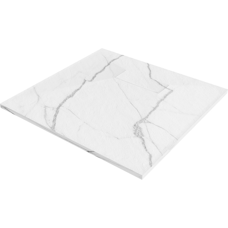 Mexen Hugo ruudukujuline SMC dušialus 70 x 70 cm, valge kivi - 42157070