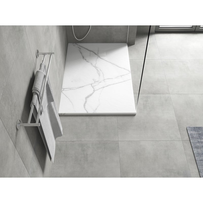 Mexen Hugo rectangular shower tray SMC 110 x 90 cm, white stone - 42159011
