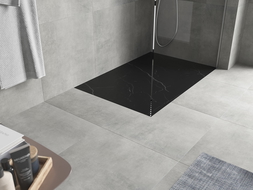 Mexen Hugo plato de ducha rectangular SMC 100 x 70 cm, piedra negra - 42757010