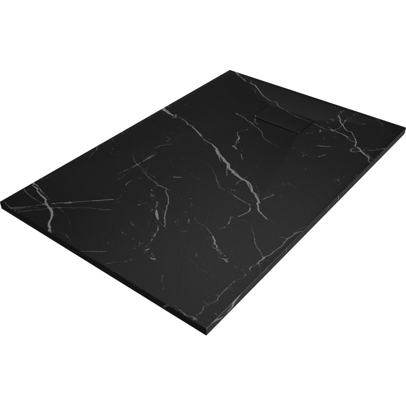 Mexen Hugo ristkülikukujuline SMC dušialus 100 x 70 cm, must kivi - 42757010
