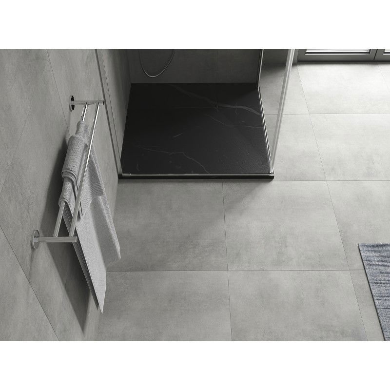Mexen Hugo square shower tray SMC 70 x 70 cm, black stone - 42757070
