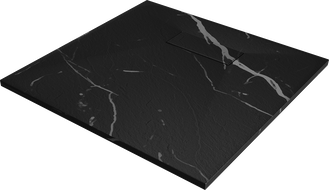 Mexen Hugo vierkante SMC douchebak 70 x 70 cm, zwarte steen - 42757070