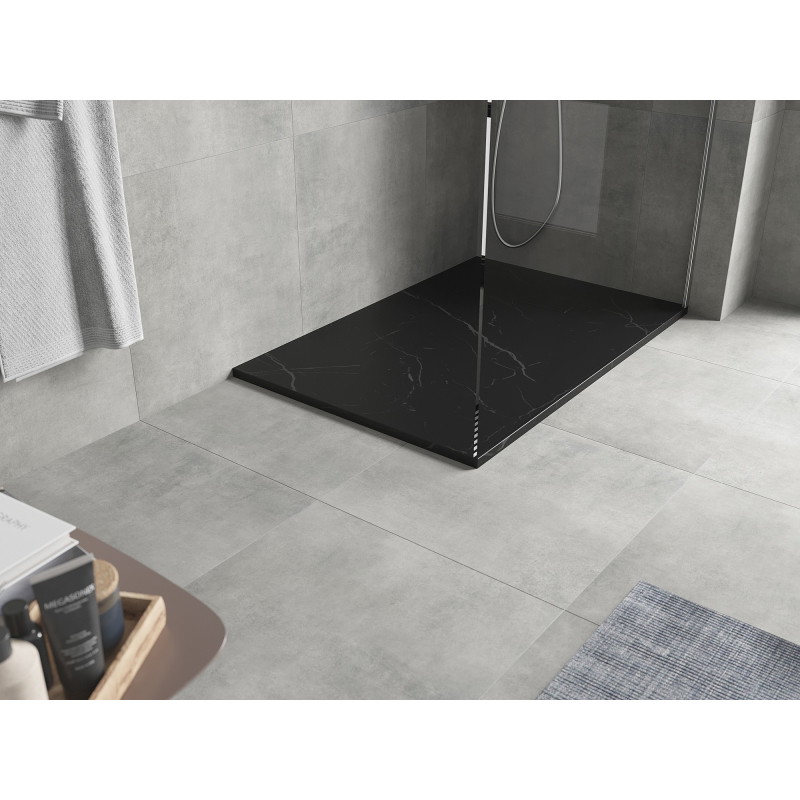 Mexen Hugo ristkülikukujuline dušialus SMC 80 x 70 cm, must kivi - 42757080