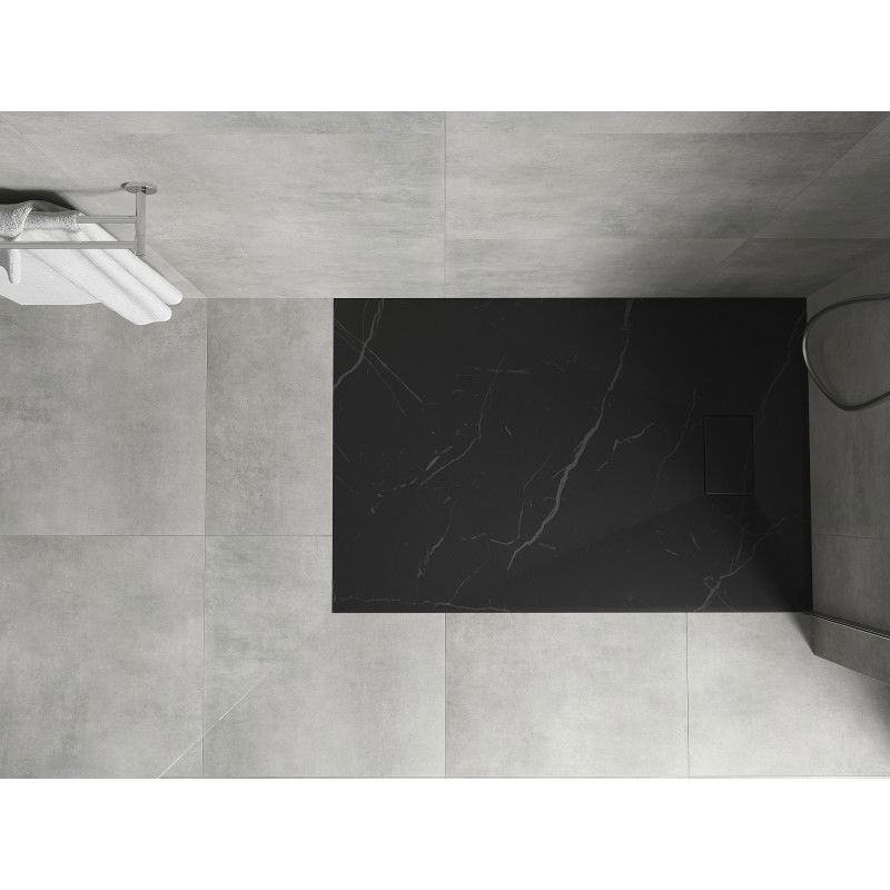 Mexen Hugo rectangular shower tray SMC 130 x 80 cm, black stone - 42758013