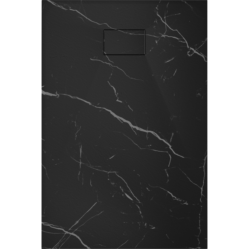 Mexen Hugo rektanguläre SMC Duschwanne 100 x 90 cm, schwaarze Steen - 42759010