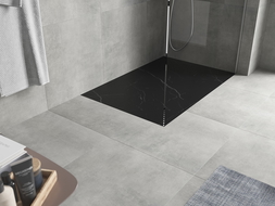 Mexen Hugo Reckteckegen Douchekuerf SMC 110 x 90 cm, schwaarze Steen - 42759011