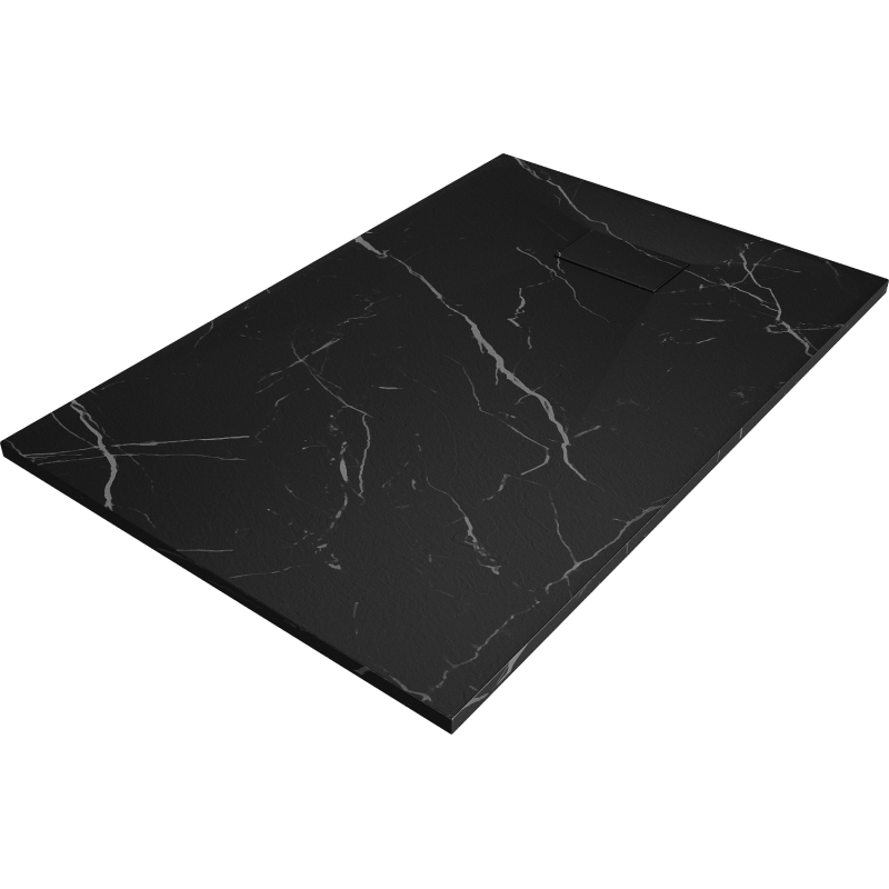Mexen Hugo plato de ducha rectangular SMC 130 x 90 cm, piedra negra - 42759013