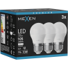 Mexen Nova 3x LED-lamppu E27, G45, 1W, Neutraali - 4000K, 105 lm - L101-E27-0140-01x03