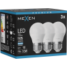 Mexen Nova 3x Bombilla LED E27, G45, 1W, Fría - 6500K, 105 lm - L101-E27-0165-01x03