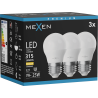 Mexen Nova 3x Bombilla LED E27, G45, 3W, Cálida - 3000K, 315 lm - L101-E27-0330-01x03