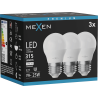 Mexen Nova 3x żarówka LED E27, G45, 3W, Neutralna - 4000K, 315 lm - L101-E27-0340-01x03