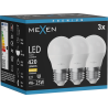 Mexen Nova 3x Bombilla LED E27, G45, 4W, Cálida - 3000K, 420 lm - L101-E27-0430-01x03