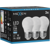 Mexen Nova 3x LED Bulb E27, G45, 7W, Cool - 6500K, 735 lm - L101-E27-0765-01x03