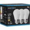 Mexen Nova 3x Bombilla LED E27, G45, 8W, Cálida - 3000K, 840 lm - L101-E27-0830-01x03