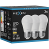 Mexen Nova 3x żarówka LED E27, G45, 8W, Ciepła - 3000K, 840 lm - L101-E27-0830-01x03