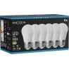 Mexen Nova 6x Bombilla LED E27, G45, 10W, Cálida - 3000K, 1055 lm - L101-E27-1030-01x06