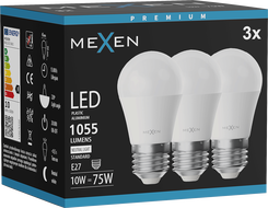 Mexen Nova 3x LED žarnica E27, G45, 10W, Nevtralna - 4000K, 1055 lm - L101-E27-1040-01x03