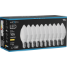 Mexen Nova 10x Bombilla LED E14, C37, 1W, Cálida - 3000K, 105 lm - L102-E14-0130-01x10