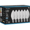 Mexen Nova 6x LED-lampa E14, C37, 1W, Kall - 6500K, 105 lm - L102-E14-0165-01x06