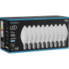 Mexen Nova 10x Bombilla LED E14, C37, 1W, Fría - 6500K, 105 lm - L102-E14-0165-01x10