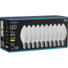 Mexen Nova 10x Bombilla LED E14, C37, 3W, Cálida - 3000K, 315 lm - L102-E14-0330-01x10