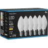 Mexen Nova 6x Bombilla LED E14, C37, 4W, Cálida - 3000K, 420 lm - L102-E14-0430-01x06