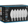 Mexen Nova 6x LED spuldze E14, C37, 4W, Auksts - 6500K, 420 lm - L102-E14-0465-01x06