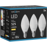 Mexen Nova 3x LED-lamp E14, C37, 5W, Soe - 3000K, 525 lm - L102-E14-0530-01x03
