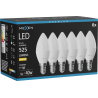 Mexen Nova 6x Bombilla LED E14, C37, 5W, Cálida - 3000K, 525 lm - L102-E14-0530-01x06
