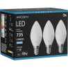 Mexen Nova 3x LED lamp E14, C37, 7W, Külm - 6500K, 735 lm - L102-E14-0765-01x03