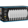 Mexen Nova 10x LED-lampa E14, C37, 8W, Varm - 3000K, 840 lm - L102-E14-0830-01x10