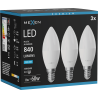 Mexen Nova 3x LED lamp E14, C37, 8W, Külm - 6500K, 840 lm - L102-E14-0865-01x03