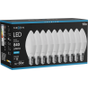Mexen Nova 10x bombilla LED E14, C37, 8W, Fría - 6500K, 840 lm - L102-E14-0865-01x10