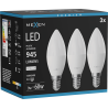 Mexen Nova 3x Bombilla LED E14, C37, 9W, Neutra - 4000K, 945 lm - L102-E14-0940-01x03