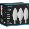 Mexen Nova 3x żarówka LED E14, C37, 9W, Neutralna - 4000K, 945 lm - L102-E14-0940-01x03