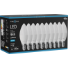 Mexen Nova 10x LED-lampa E14, C37, 9W, Kall - 6500K, 945 lm - L102-E14-0965-01x10