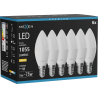 Mexen Nova 6x LED-pirn E14, C37, 10W, Soe - 3000K, 1055 lm - L102-E14-1030-01x06