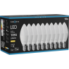 Mexen Nova 10x LED-lampa E14, C37, 10W, Varm - 3000K, 1055 lm - L102-E14-1030-01x10