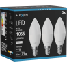 Mexen Nova 3x LED-lampa E14, C37, 10W, Neutral - 4000K, 1055 lm - L102-E14-1040-01x03