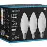 Mexen Nova 3x żarówka LED E14, C37, 10W, Neutralna - 4000K, 1055 lm - L102-E14-1040-01x03
