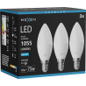 Mexen Nova 3x żarówka LED E14, C37, 10W, Zimna - 6500K, 1055 lm - L102-E14-1065-01x03