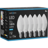Mexen Nova 6x LED-lampa E14, C37, 10W, Kall - 6500K, 1055 lm - L102-E14-1065-01x06