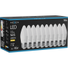 Mexen Nova 10x LED glödlampa E27, C37, 5W, Varm - 3000K, 525 lm - L102-E27-0530-01x10