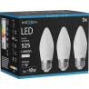 Mexen Nova 3x Bombilla LED E27, C37, 5W, Neutra - 4000K, 525 lm - L102-E27-0540-01x03