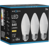 Mexen Nova 3x LED-glödlampa E27, C37, 8W, Varm - 3000K, 840 lm - L102-E27-0830-01x03