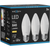 Mexen Nova 3x LED-lamppu E27, C37, 8W, Lämmin - 3000K, 840 lm - L102-E27-0830-01x03