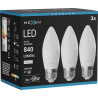 Mexen Nova 3x Bombilla LED E27, C37, 8W, Neutra - 4000K, 840 lm - L102-E27-0840-01x03